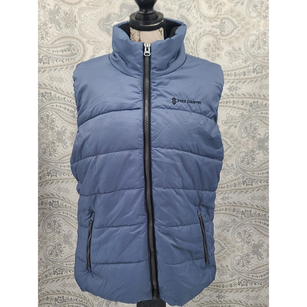 Free Country Puffer Vest Blue Size xl Preppy Old Money Equestrian Cozycore
